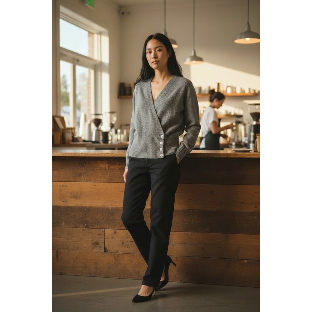 Y2K Ralph Lauren Women's Wrap-Front Stle Cardigan with buttons Size Large